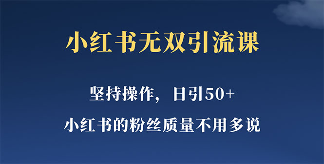 （5674期）小红书无双课一天引50+女粉，不用做视频发视频，小白也很容易上手拿到结果